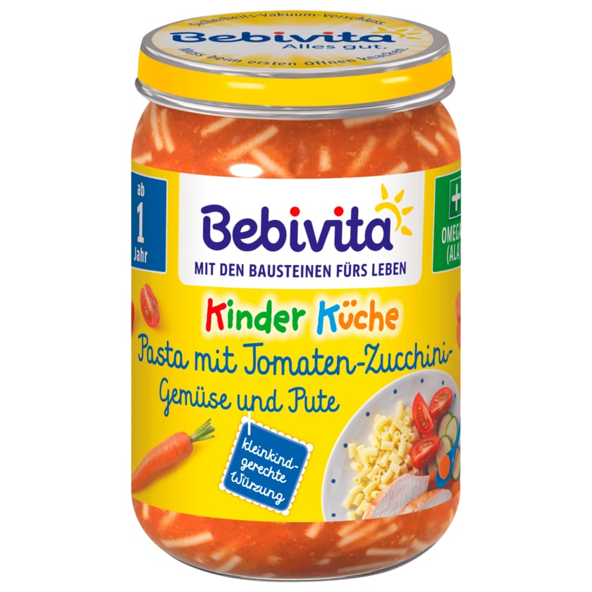 Bebivita Pasta mit Tomaten-Zucchini-Gemüse und Pute 250g